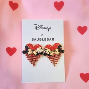 New Disney x BAUBLEBAR  Valentine's Day Minnie & Mickey Rhinestone Earrings ♥️